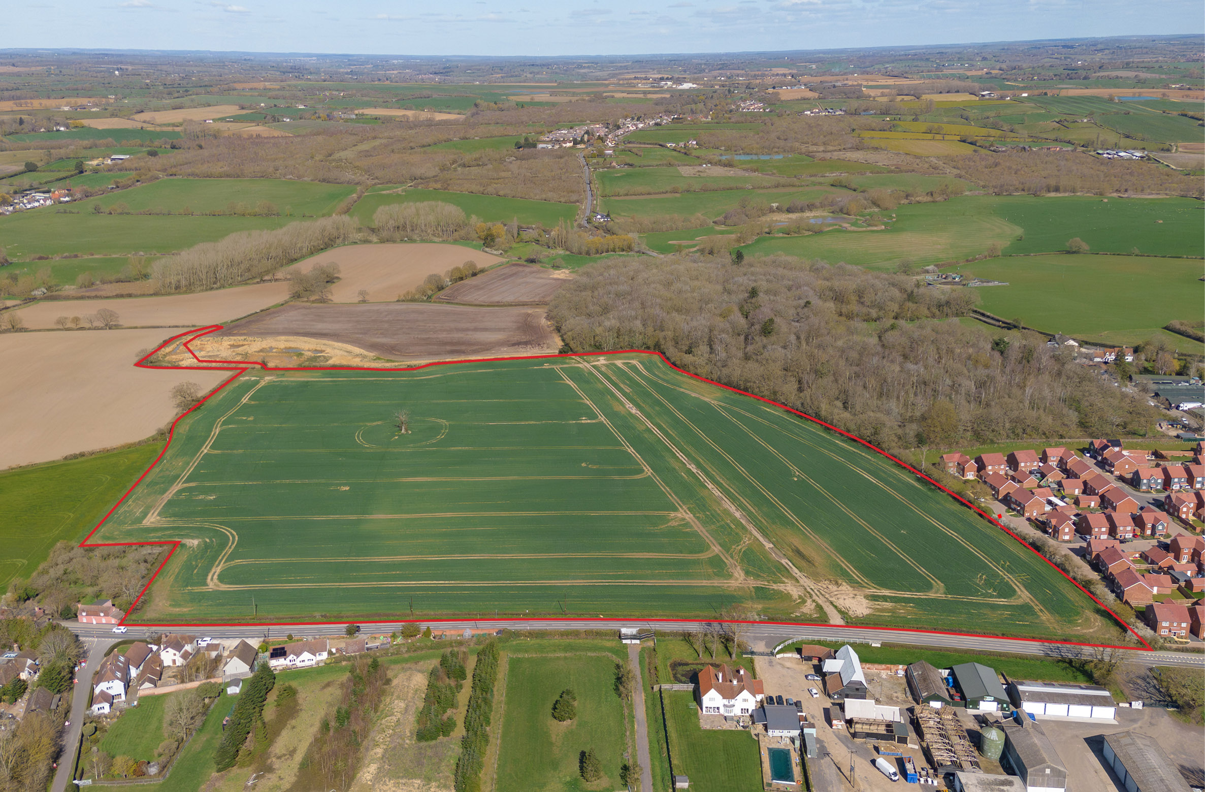Outlined aerial image