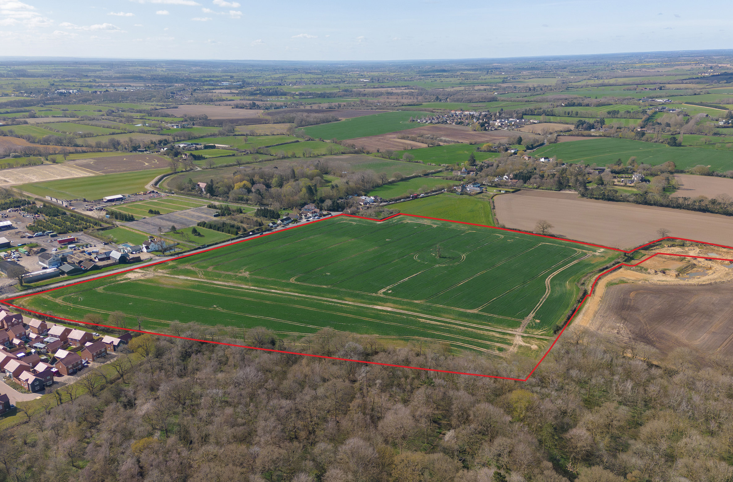 Outlined aerial image