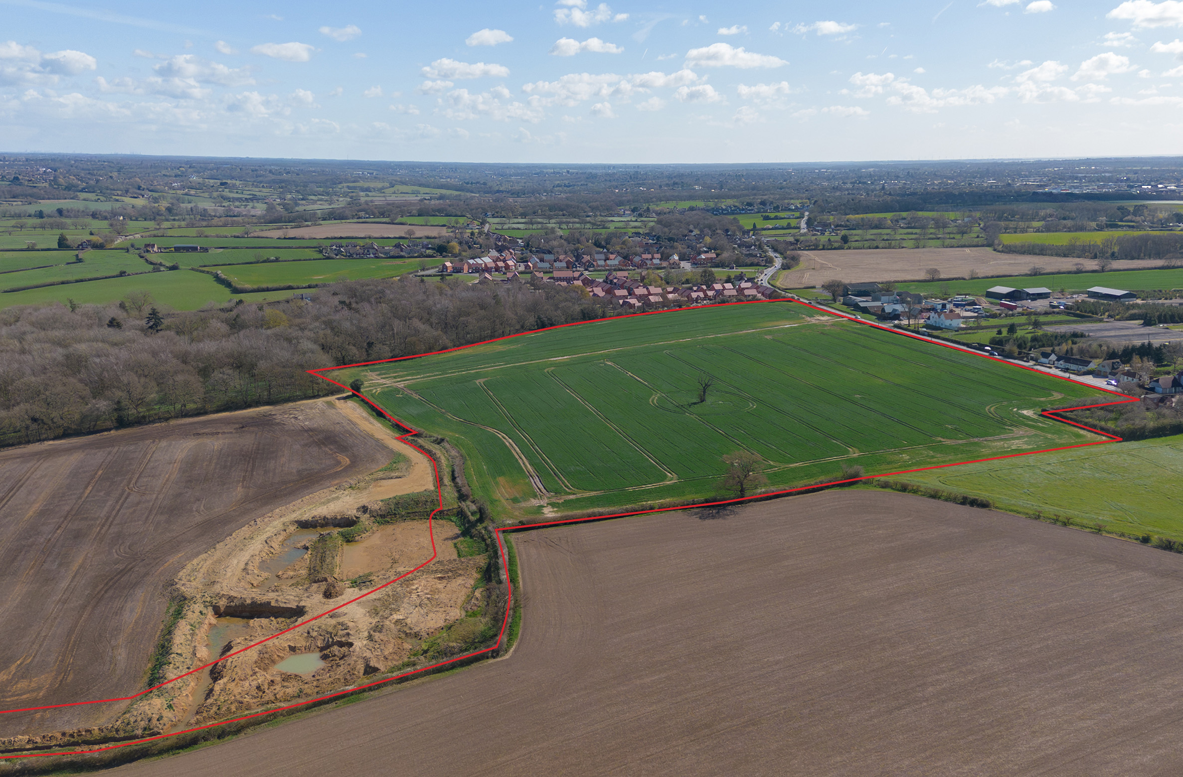 Outlined aerial image
