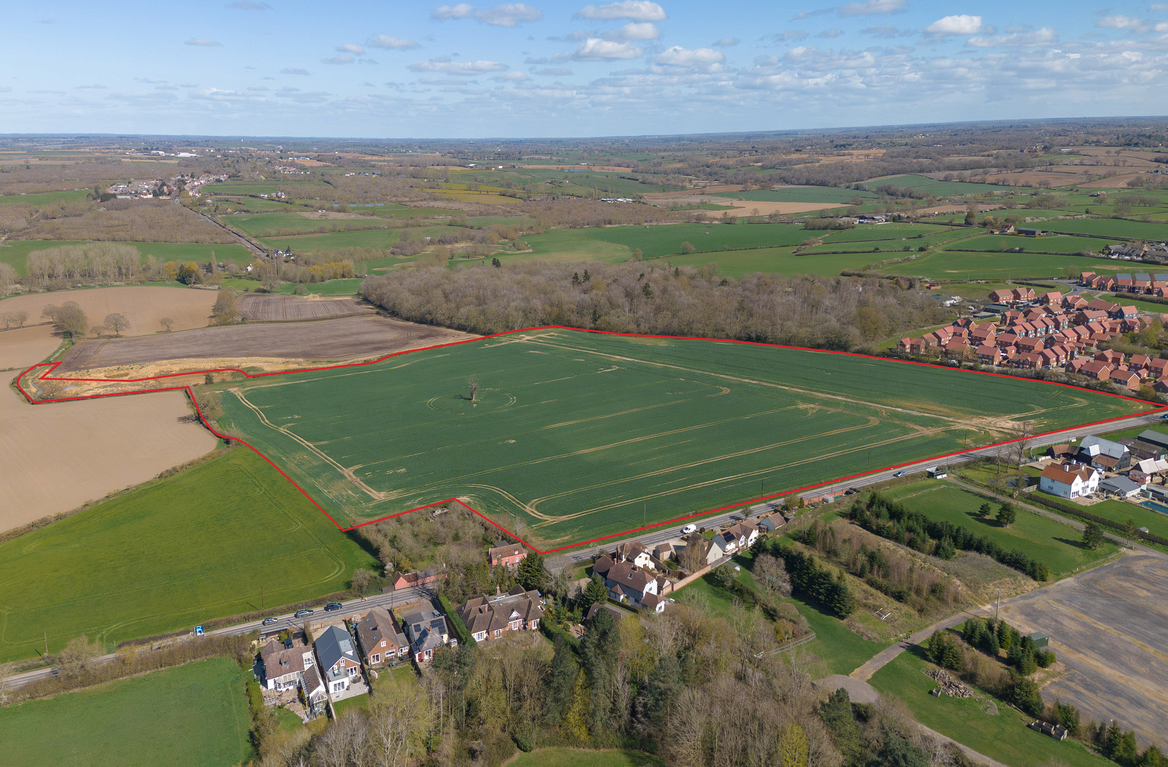 Outlined aerial image