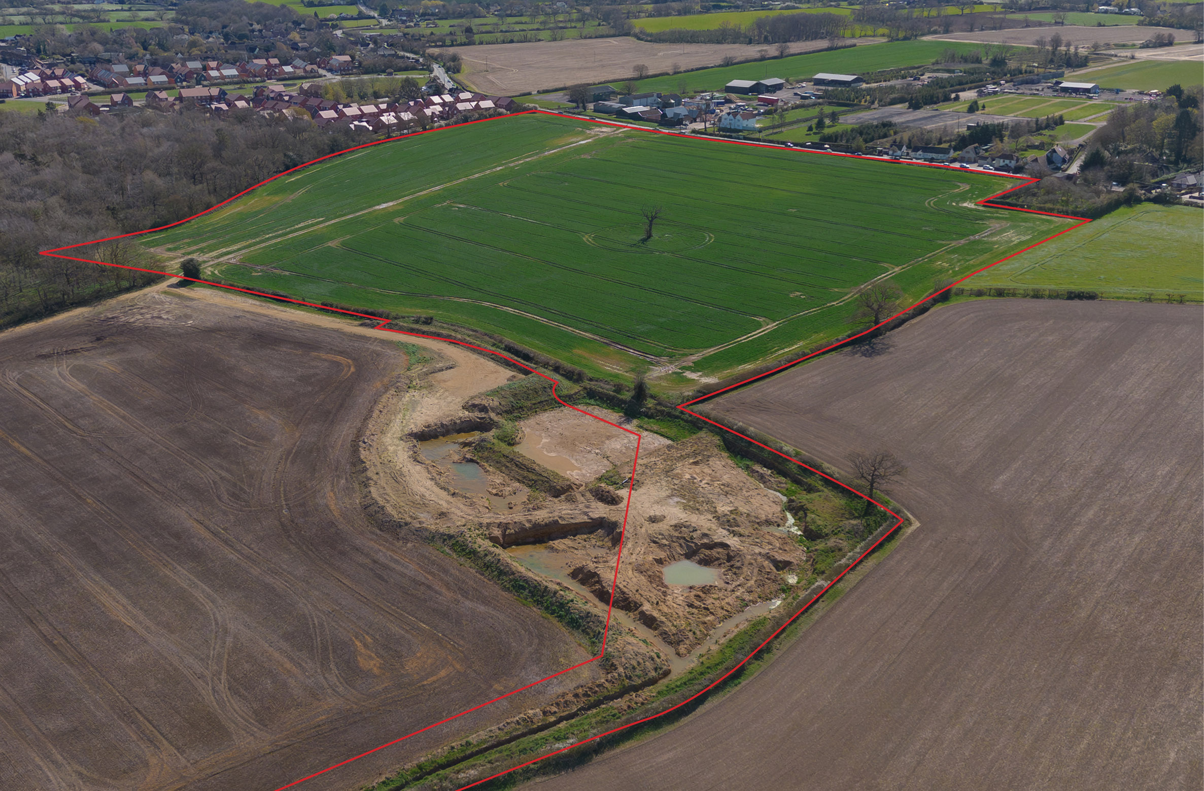 Outlined aerial image